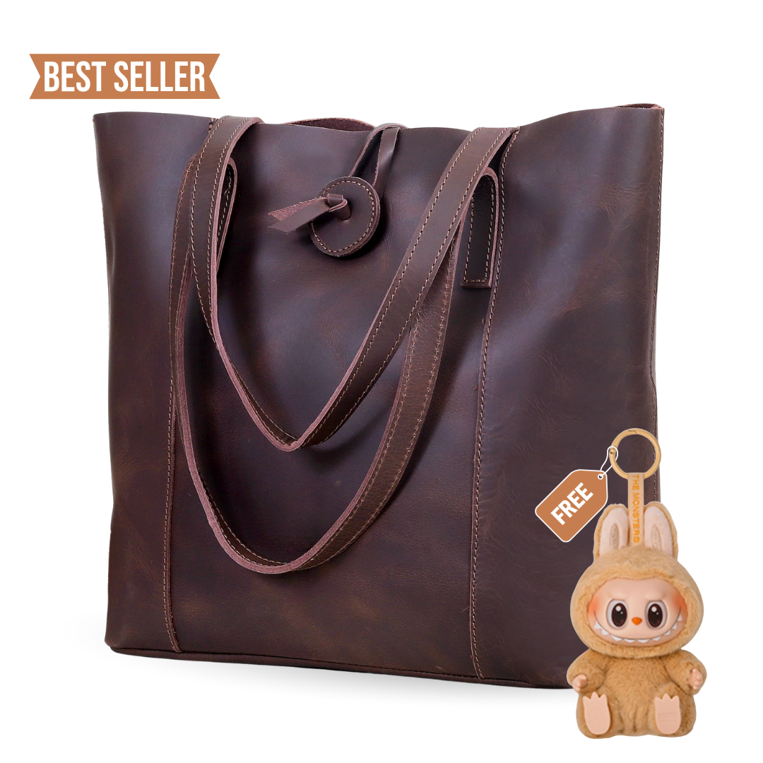 SEINNA LEATHER TOTE BAG