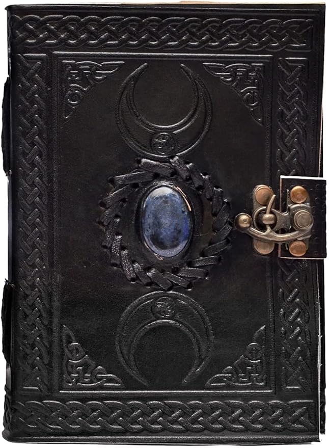 3 Moon Blue Lapiz Leather Journal