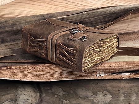 Vintage Leather Journal - Handmade Refillable Leather Bound Notebook