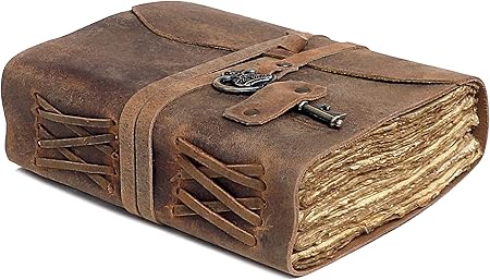 Vintage Leather Journal - Handmade Refillable Leather Bound Notebook