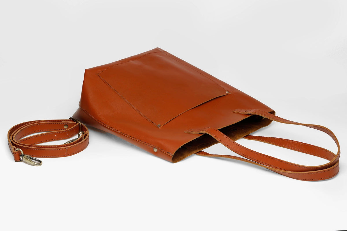 Classic Leather Tote Bag - denverleathercraft