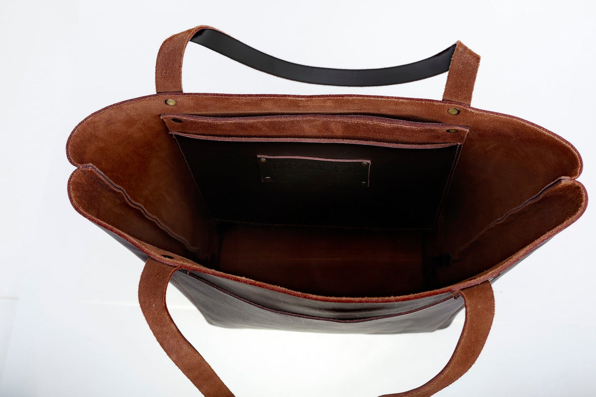 Classic Leather Tote Bag - denverleathercraft