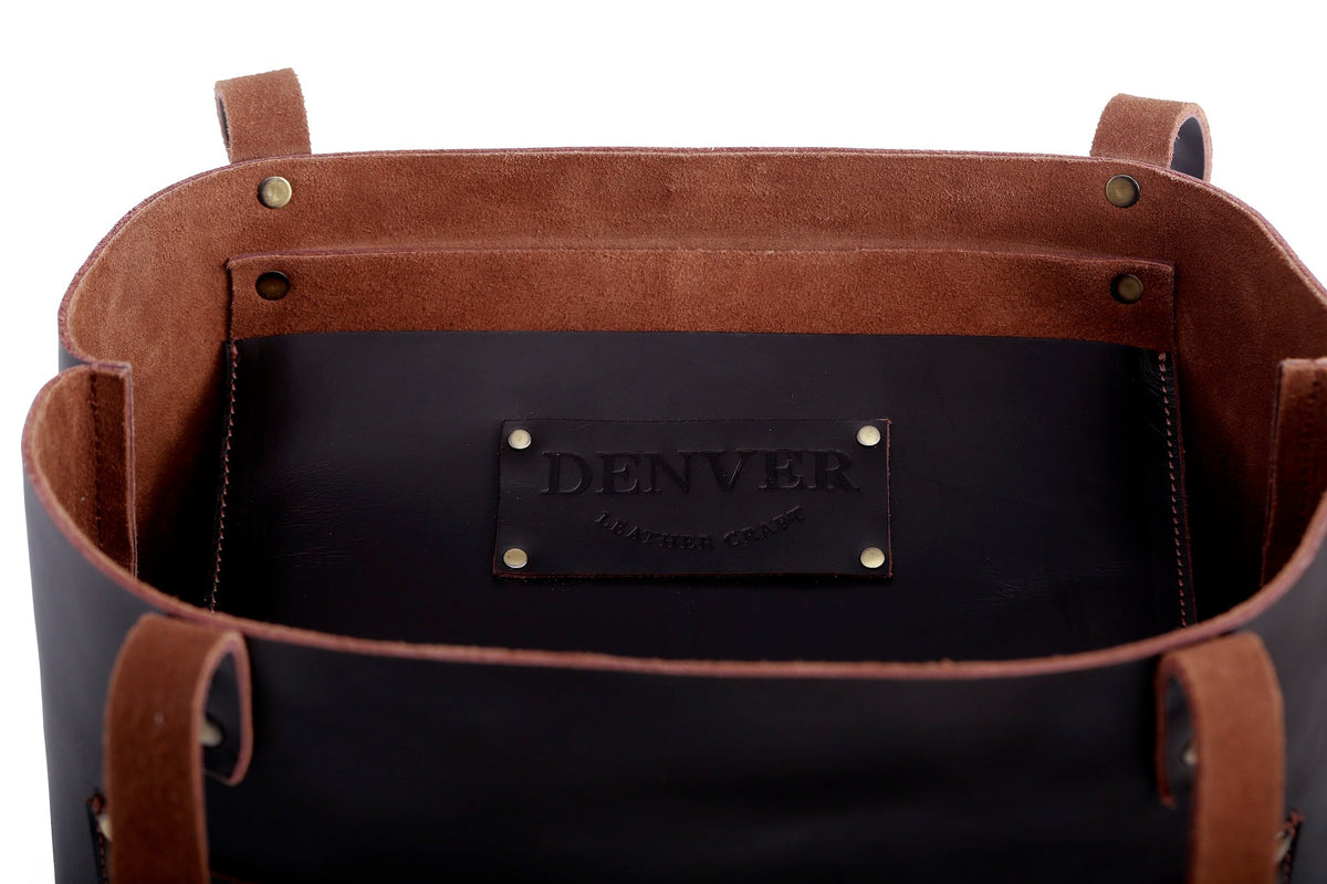 Classic Leather Tote Bag - denverleathercraft