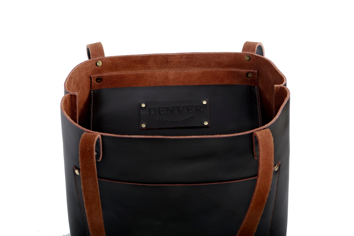 Classic Leather Tote Bag - denverleathercraft