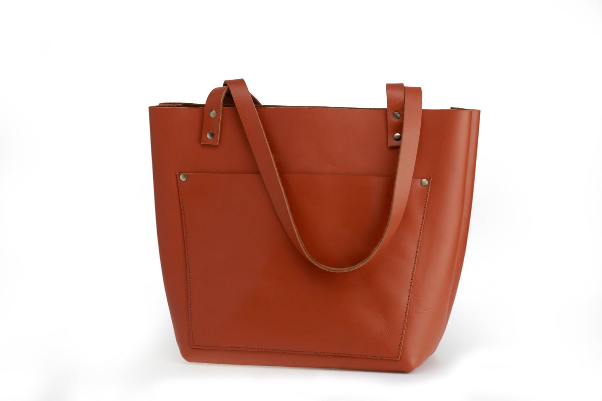 Classic Leather Tote Bag - denverleathercraft