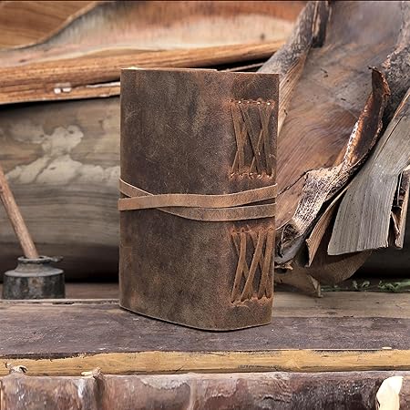Vintage Leather Journal - Handmade Refillable Leather Bound Notebook