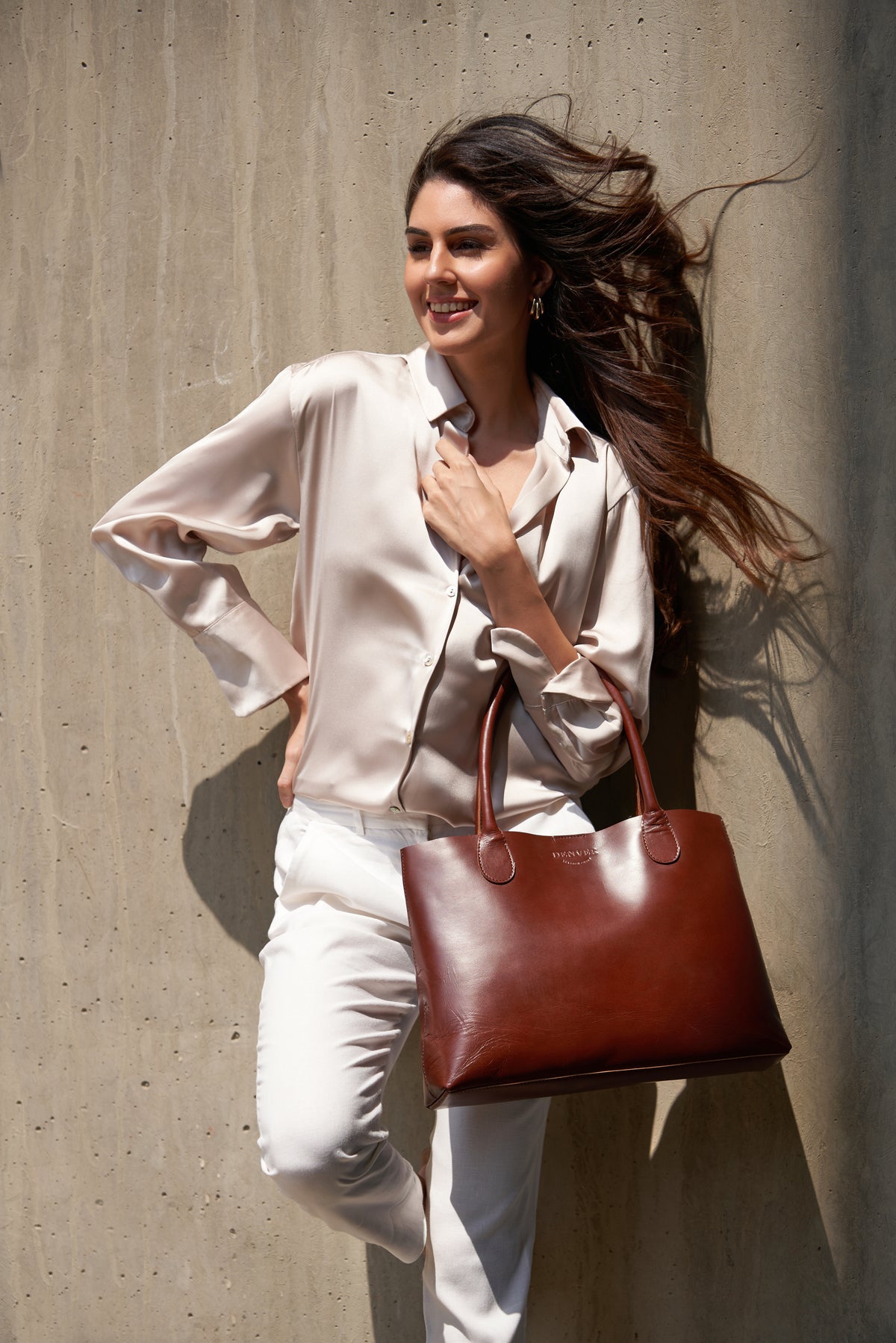 Brown Leather Hand Bag - denverleathercraft