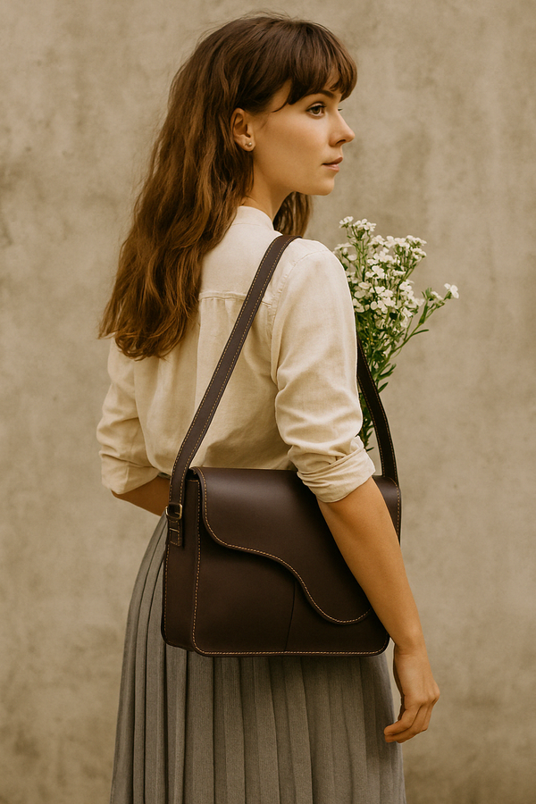 Gracy Full Grain Leather Crossbody Bag