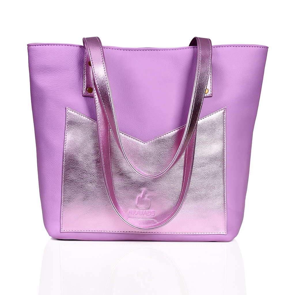 JULIET LEATHER TOTE BAG - LILAC