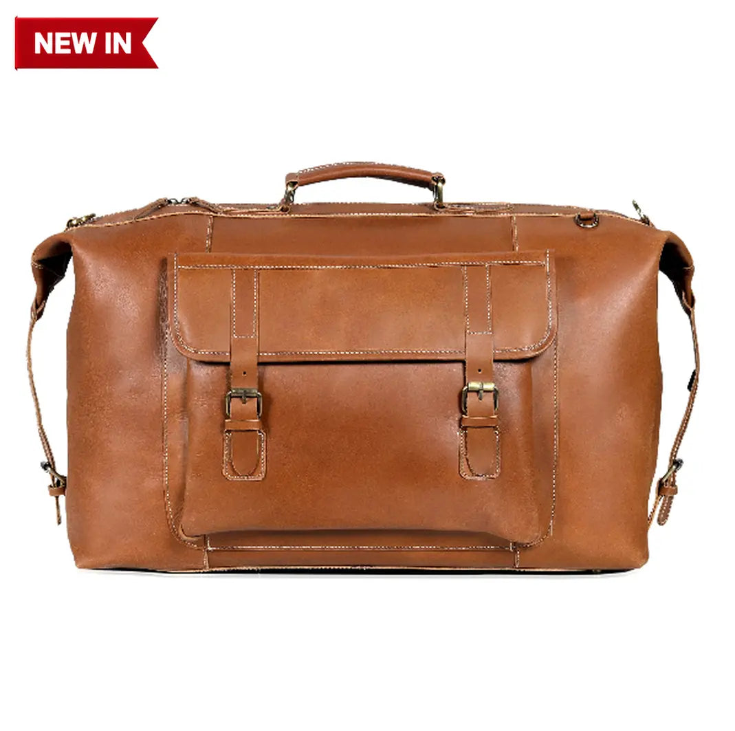 DUTCH LEATHER BIG POCKET DUFFEL