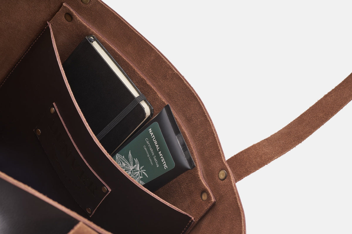 Classic Leather Tote Bag - denverleathercraft