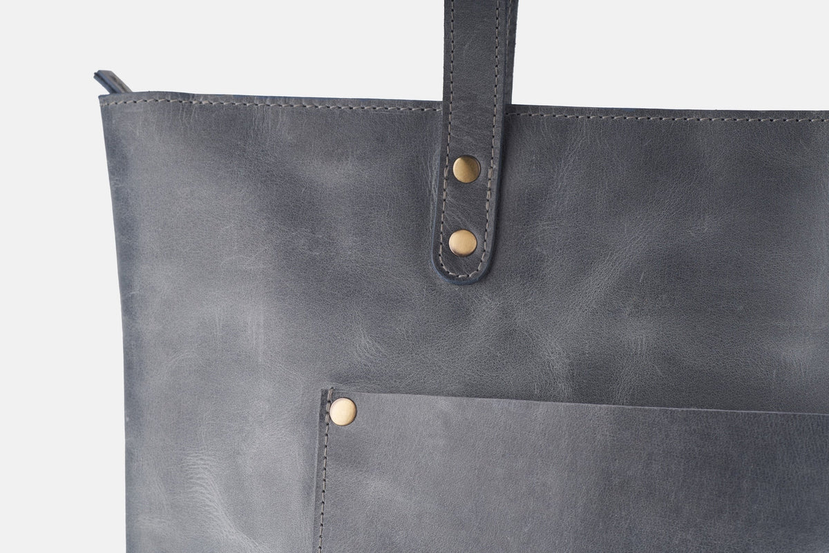 Classic Leather Tote Bag - denverleathercraft