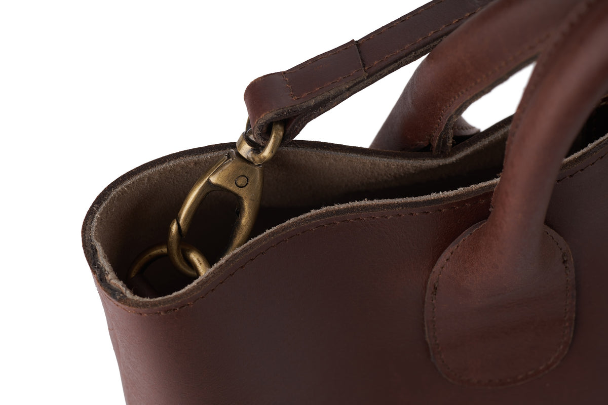 Brown Leather Tote Bag