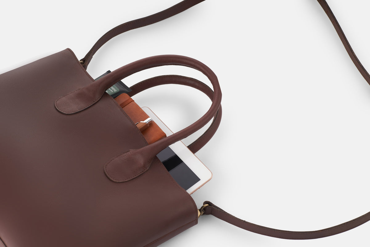 Brown Leather Tote Bag