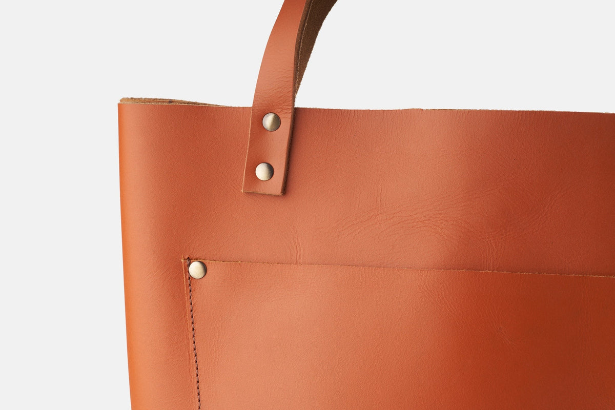 Classic Leather Tote Bag - denverleathercraft