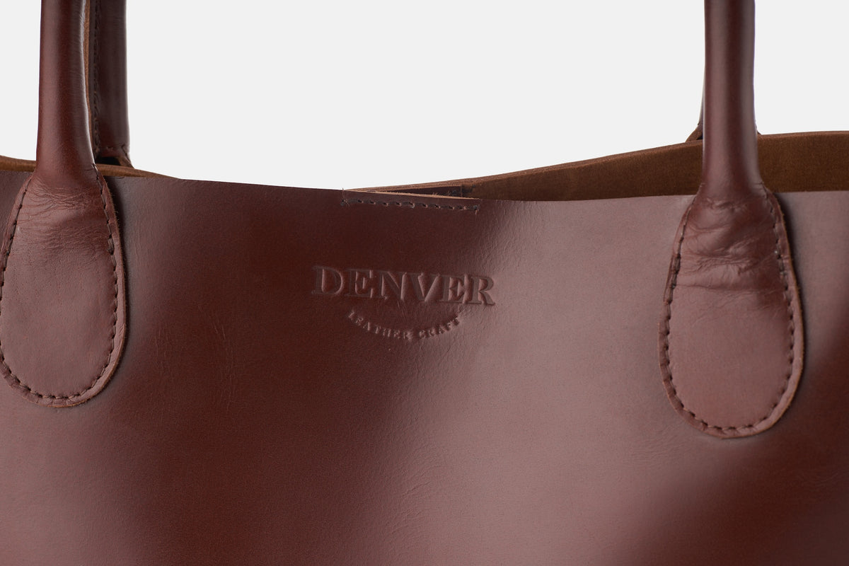 Brown Leather Hand Bag - denverleathercraft