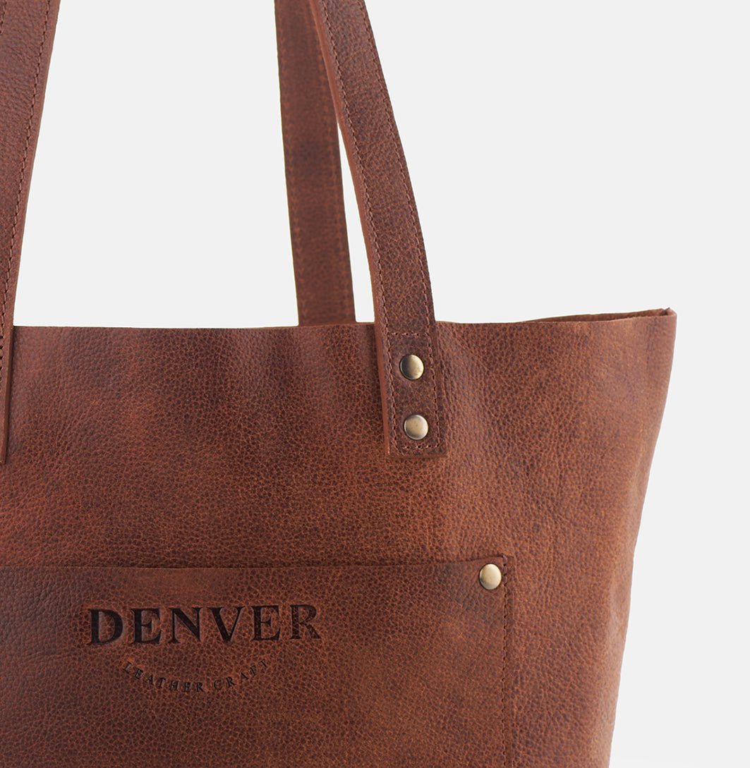 Classic Leather Tote Bag - denverleathercraft