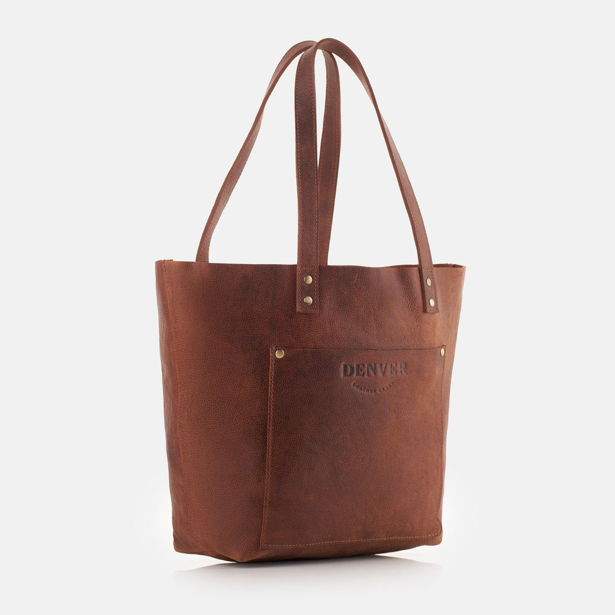 Classic Leather Tote Bag - denverleathercraft