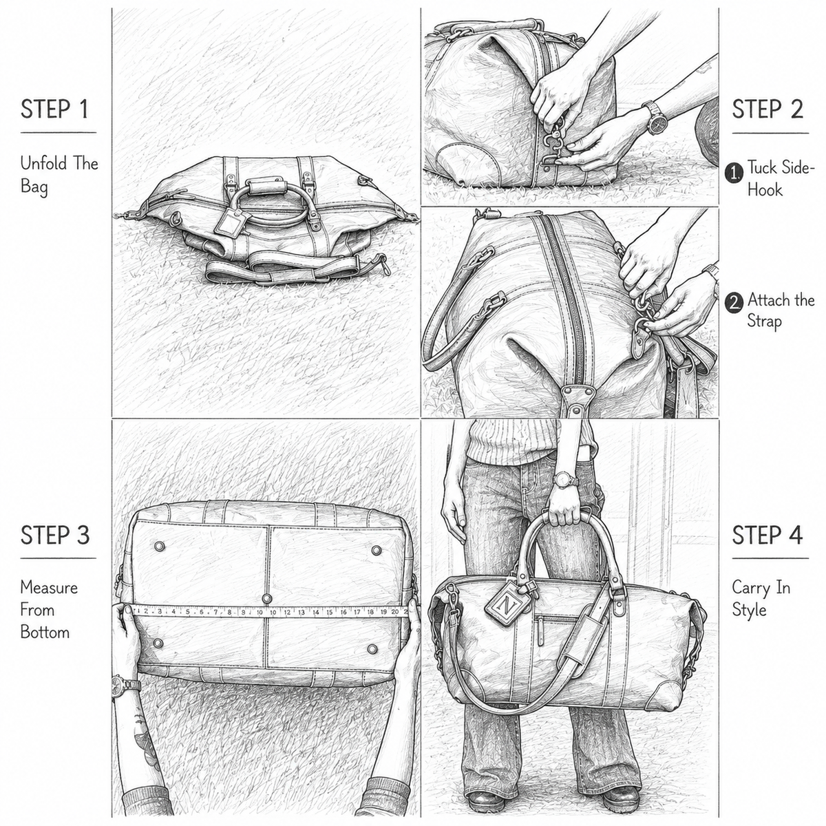 LUXE DUTCH LEATHER UNISEX DUFFEL BAG & TOILETRY BAG COMBO
