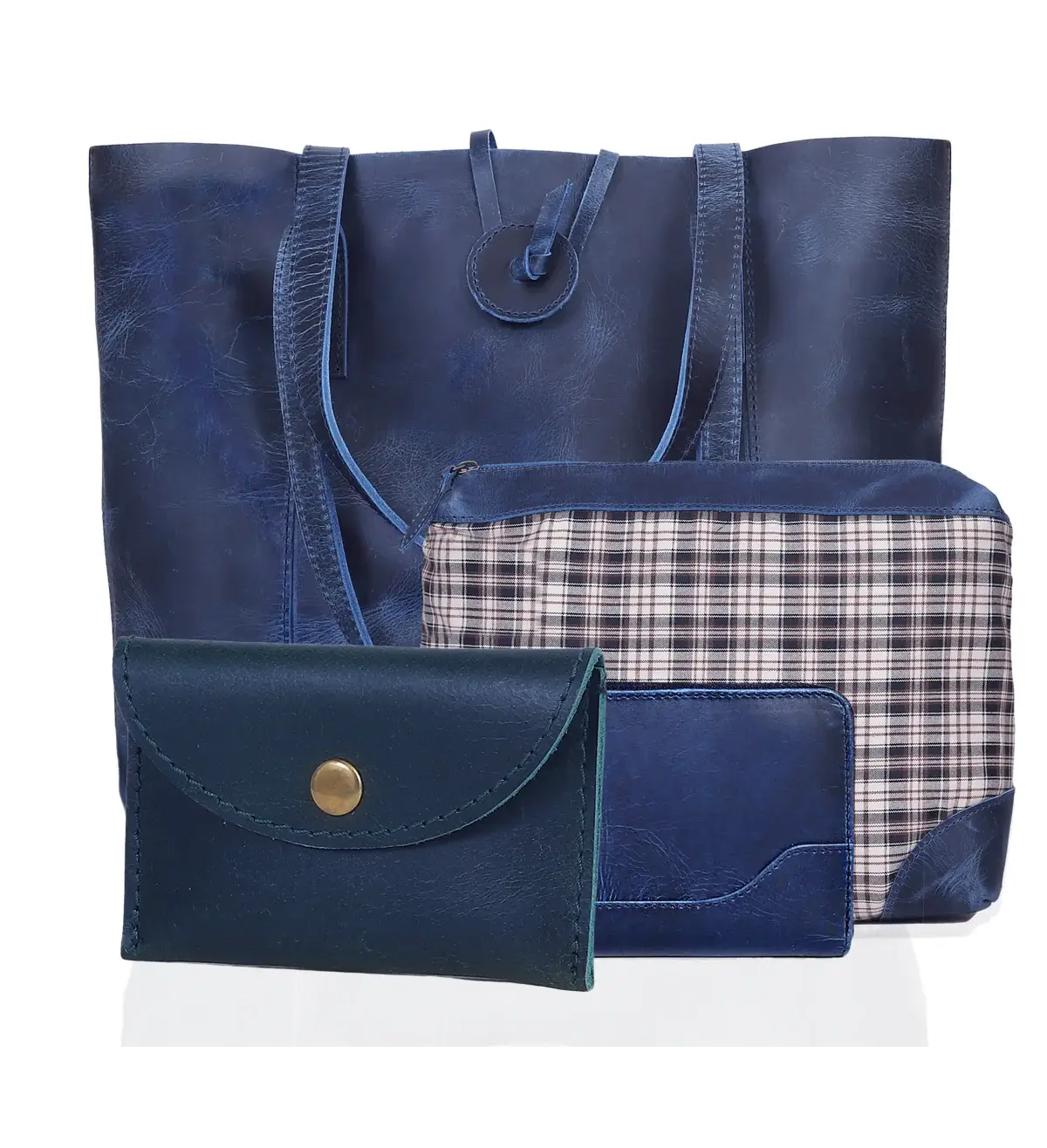 Seinna Leather Bag Combo - Purple - denverleathercraft