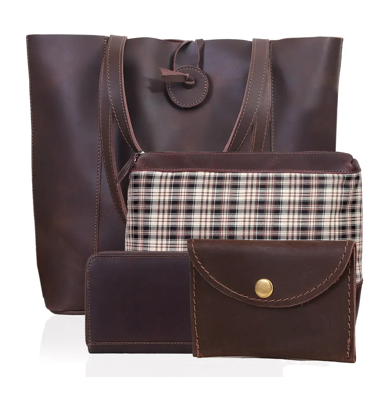 Seinna Leather Bag Combo - Purple - denverleathercraft