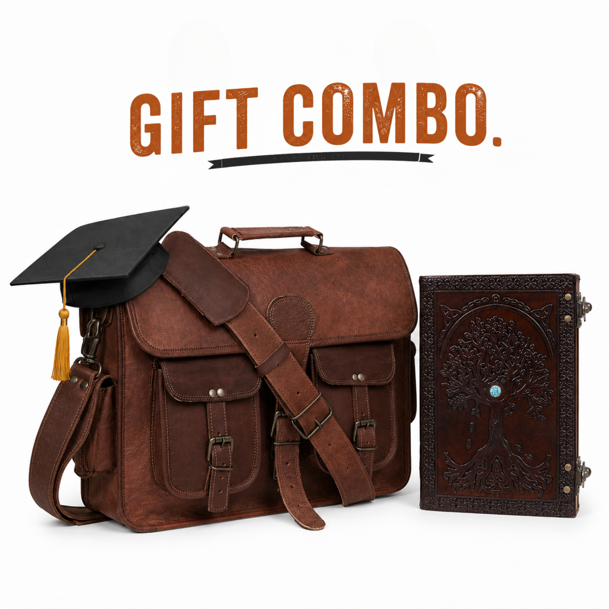 GIFT COMBO: MADDISON LEATHER MESSENGER LAPTOP BAG