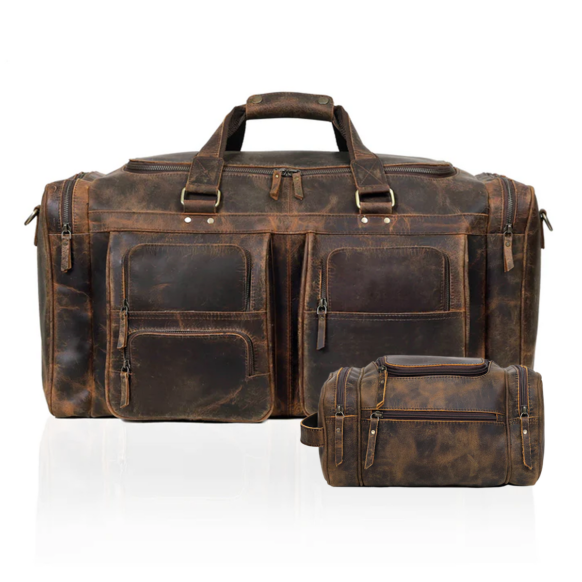 BUFFALO Leather Duffel Combo