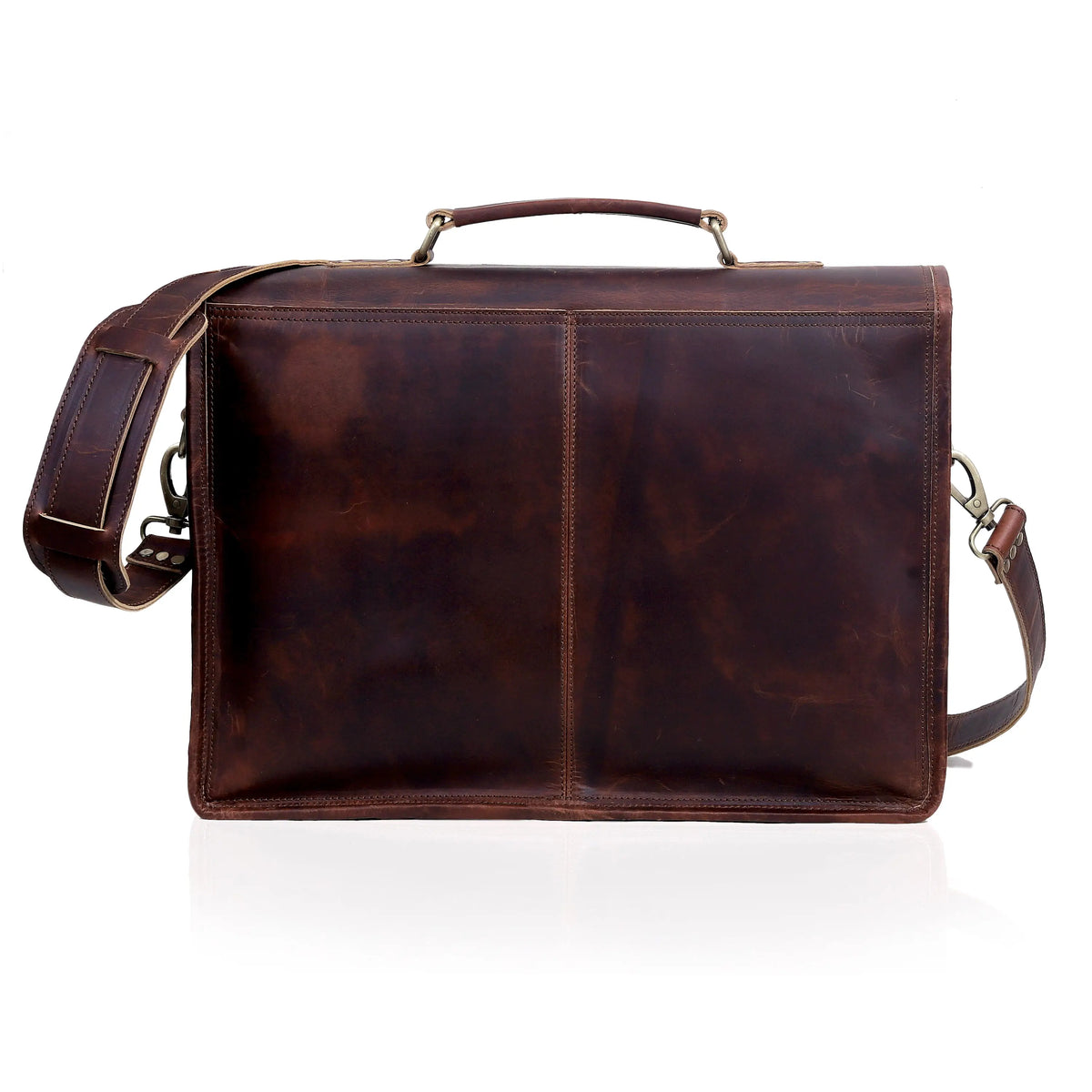 Roosevelt Buffalo Leather Messenger Bag - denverleathercraft