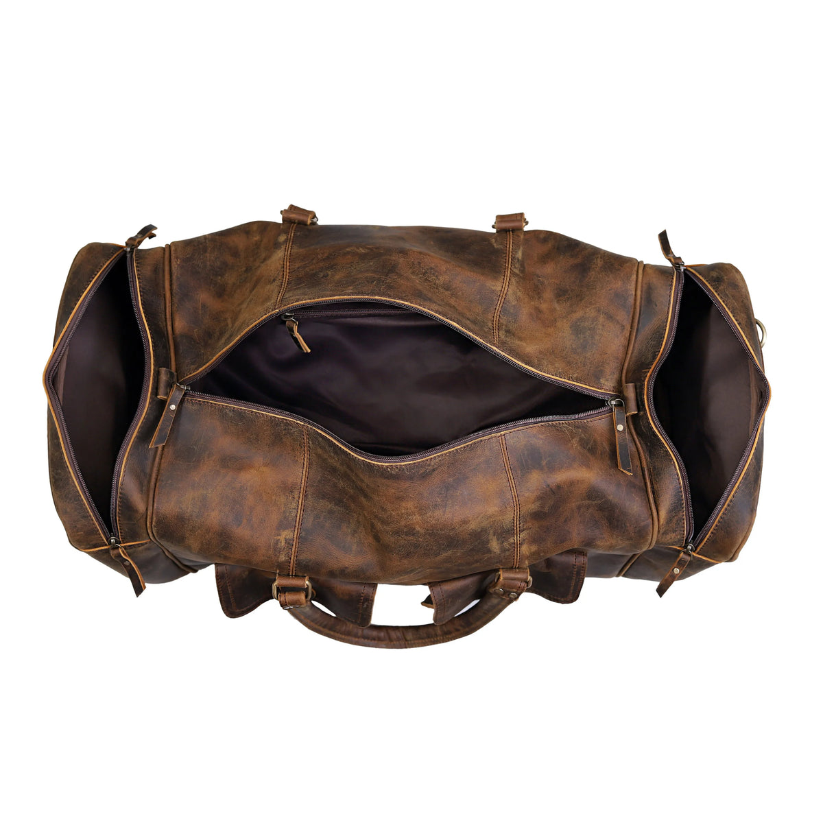 NEW JERSEY LEATHER DUFFEL BAG - denverleathercraft