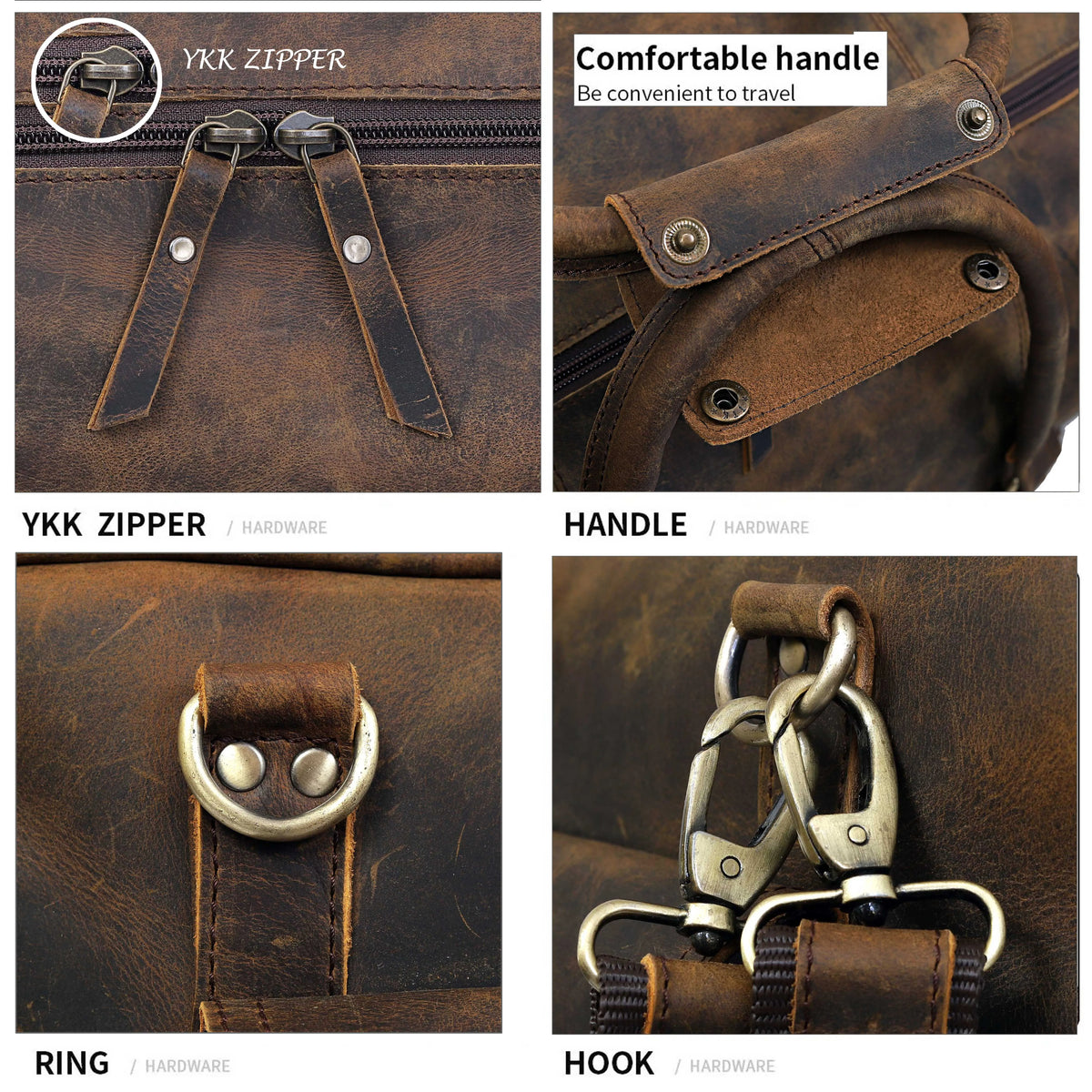 NEW JERSEY LEATHER DUFFEL BAG - denverleathercraft