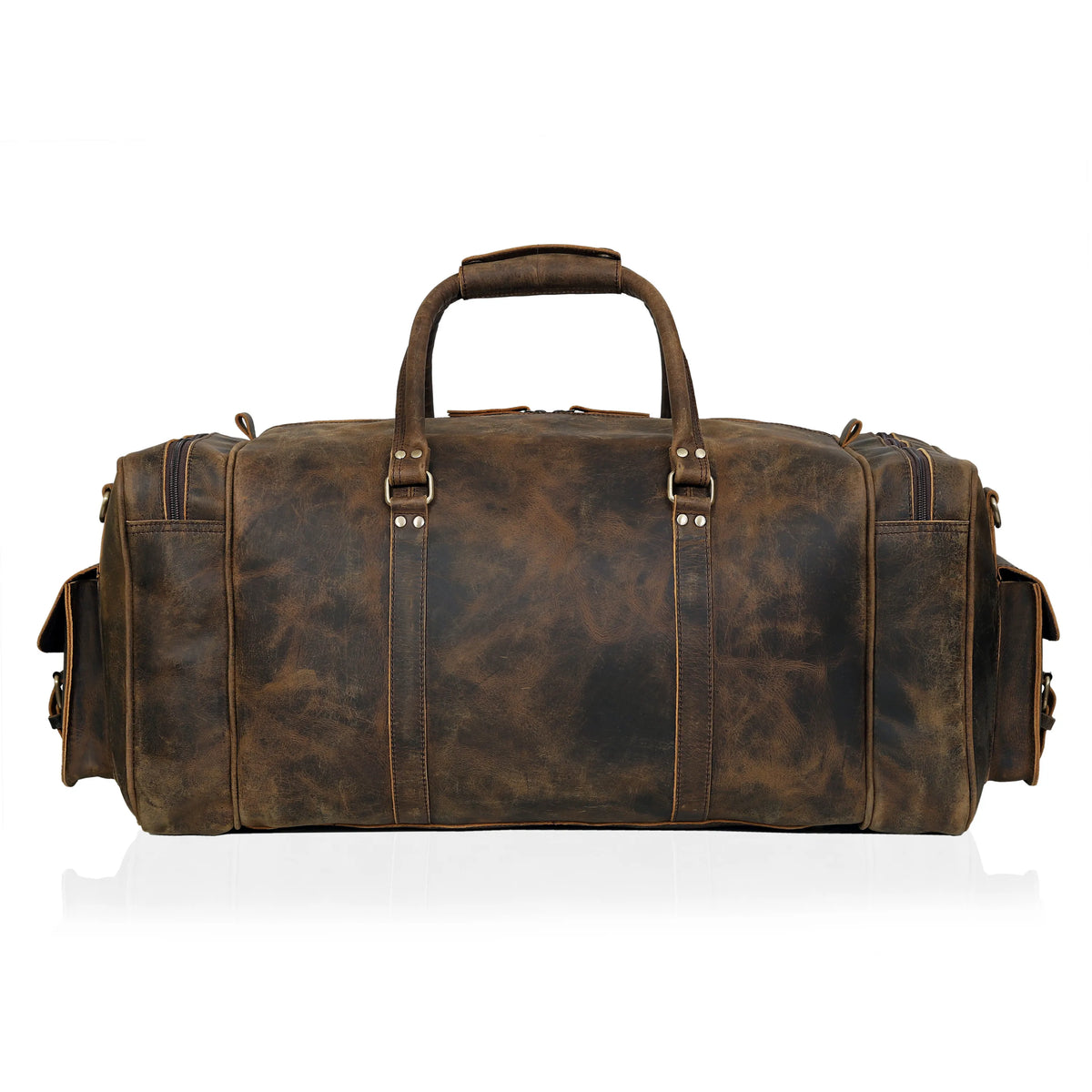 NEW JERSEY LEATHER DUFFEL BAG - denverleathercraft