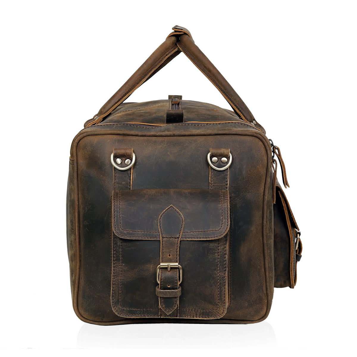 NEW JERSEY LEATHER DUFFEL BAG - denverleathercraft