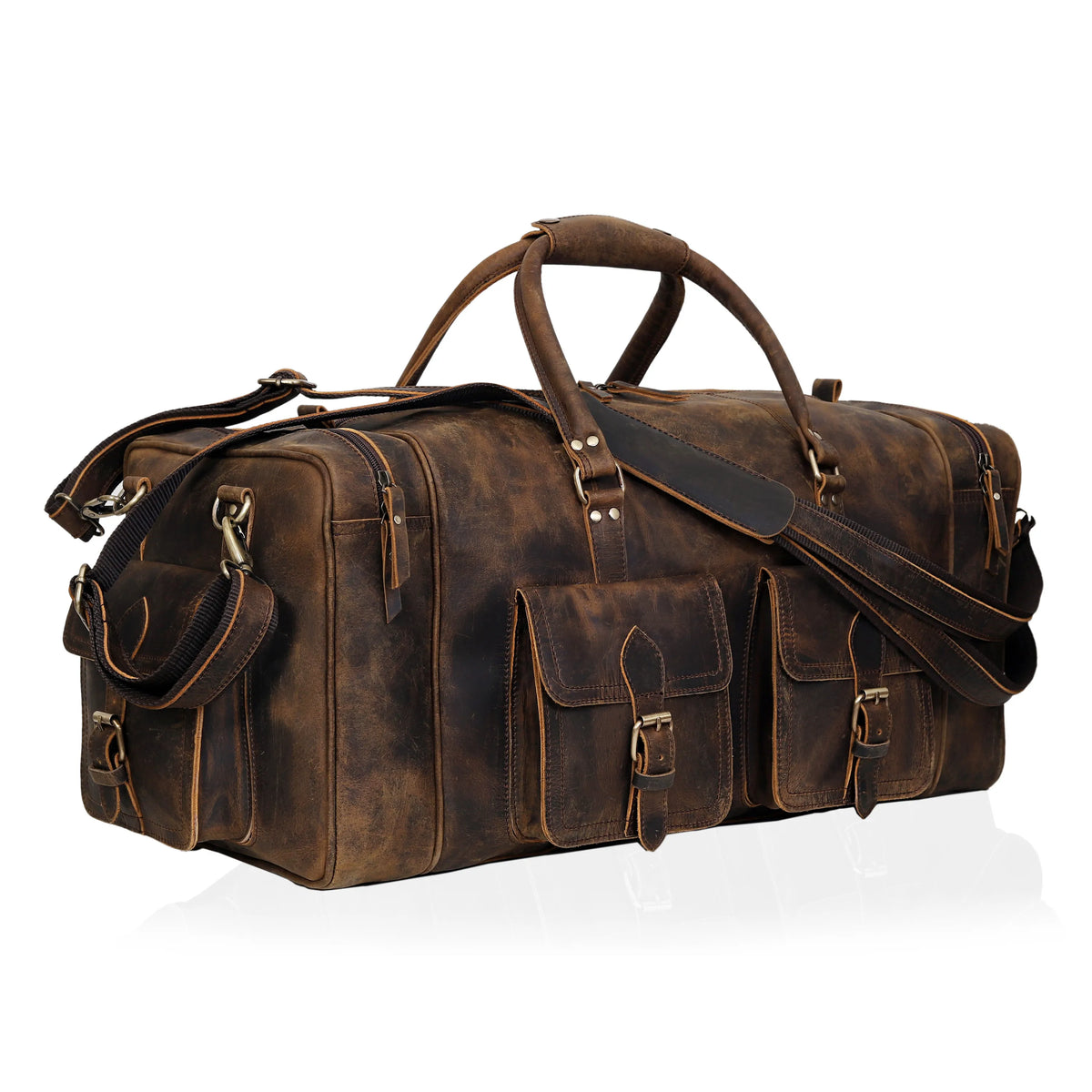 NEW JERSEY LEATHER DUFFEL BAG - denverleathercraft