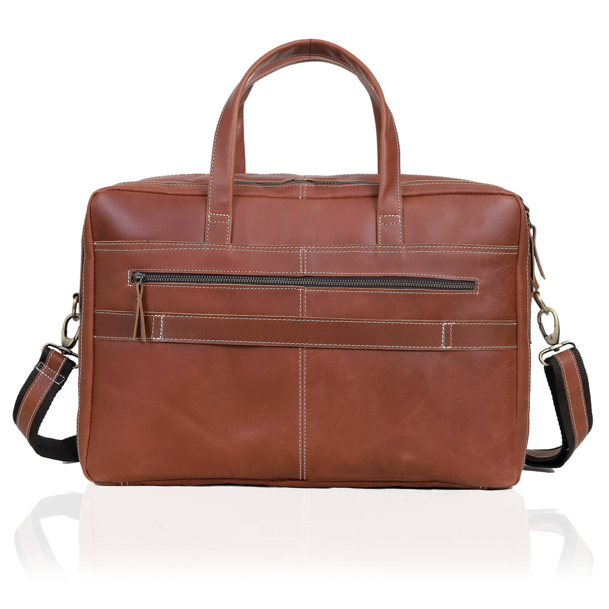NEW YORK LEATHER BRIEFCASE BAG - denverleathercraft