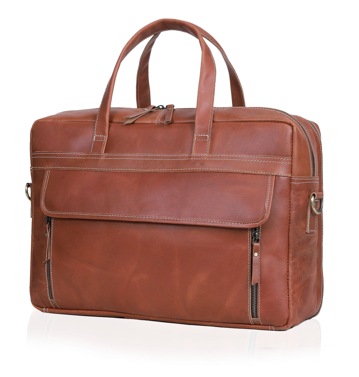NEW YORK LEATHER BRIEFCASE BAG - denverleathercraft