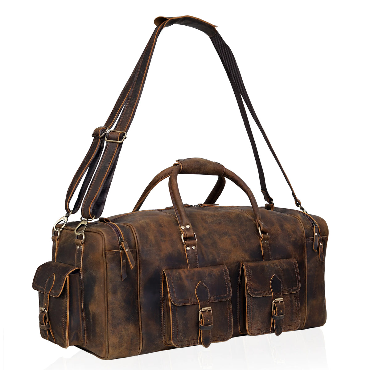 NEW JERSEY LEATHER DUFFEL BAG - denverleathercraft