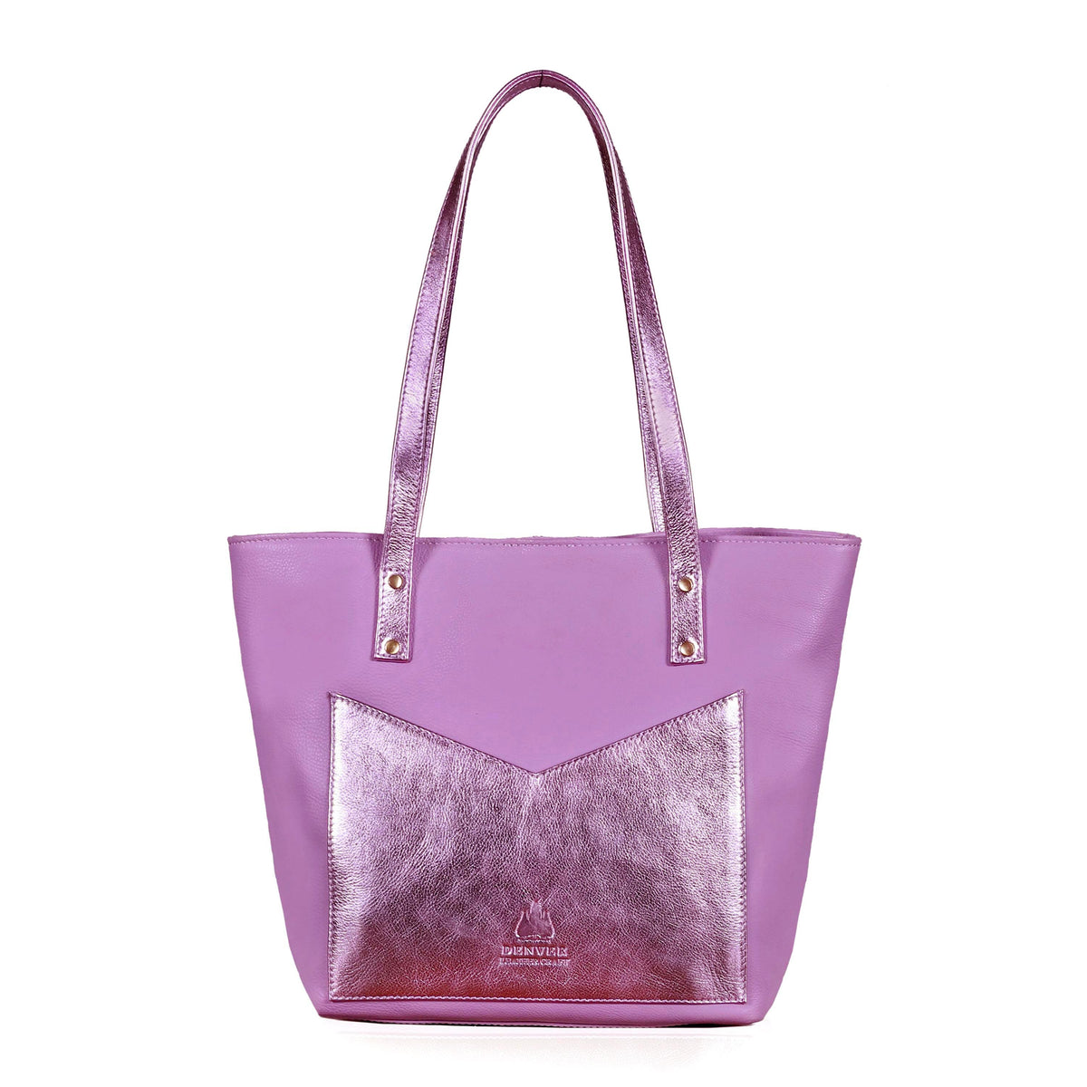 JULIET LEATHER TOTE BAG - LILAC