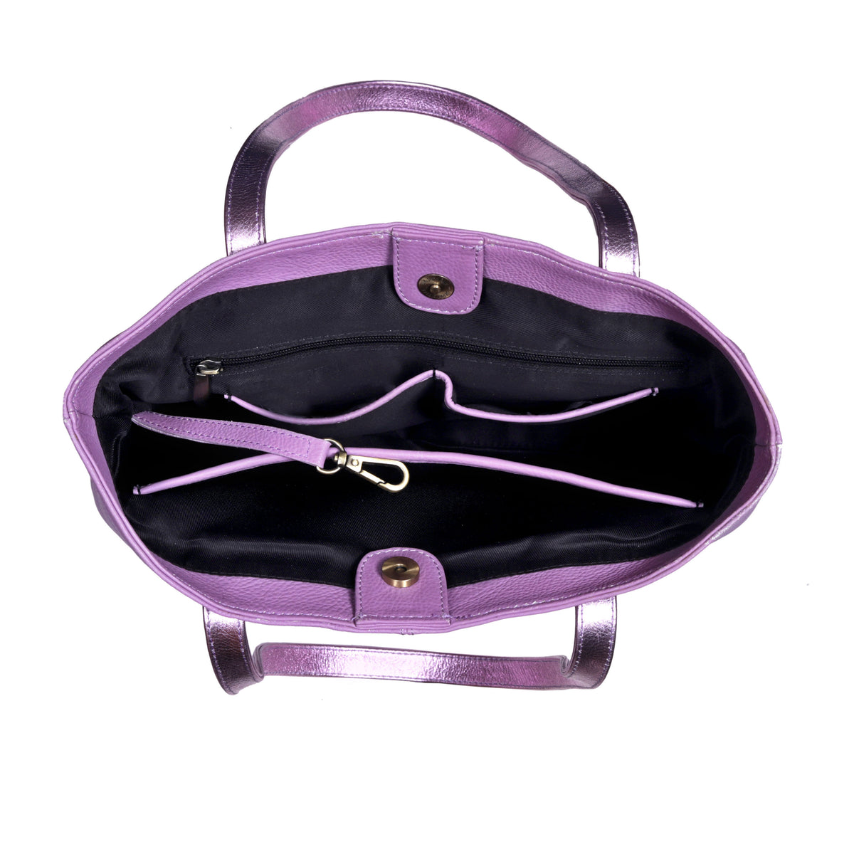 JULIET LEATHER TOTE BAG - LILAC