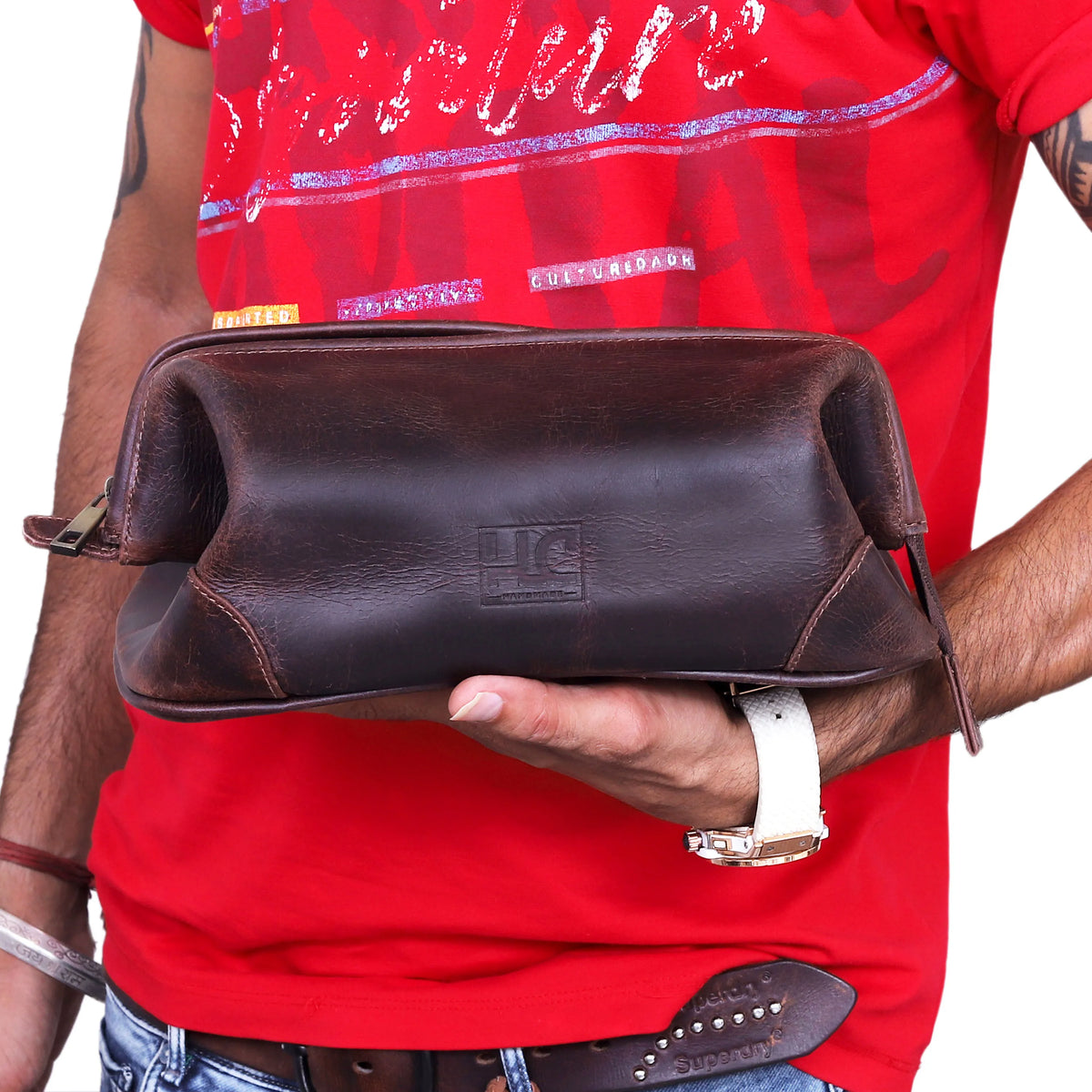 PREMIUM LEATHER TOILETRY DOPP KIT - denverleathercraft