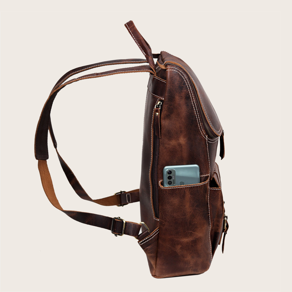 THORNE BUFFALO LEATHER BACKPACK