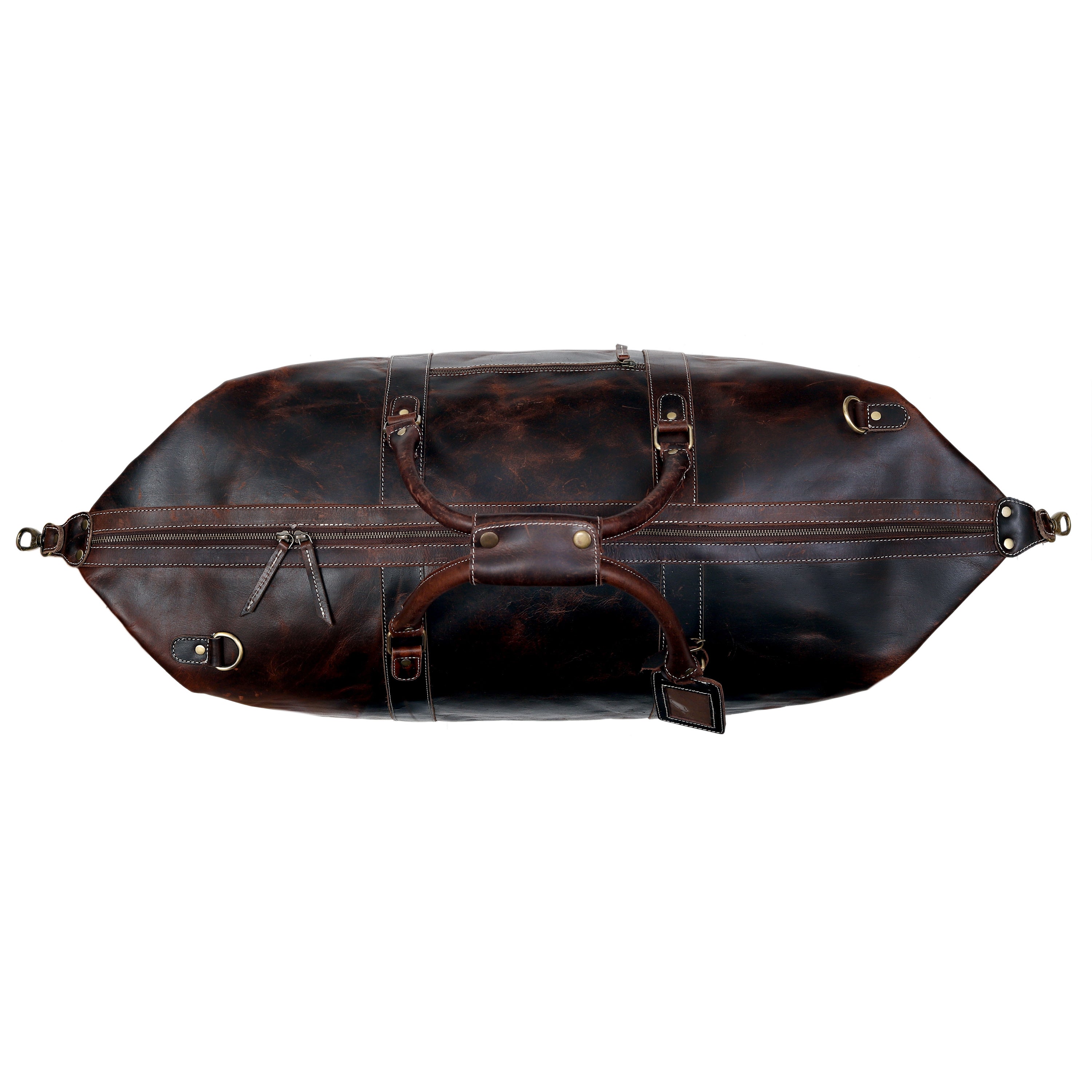 Dutch Leather Duffle Bag for Men | Denver Leather Craft
