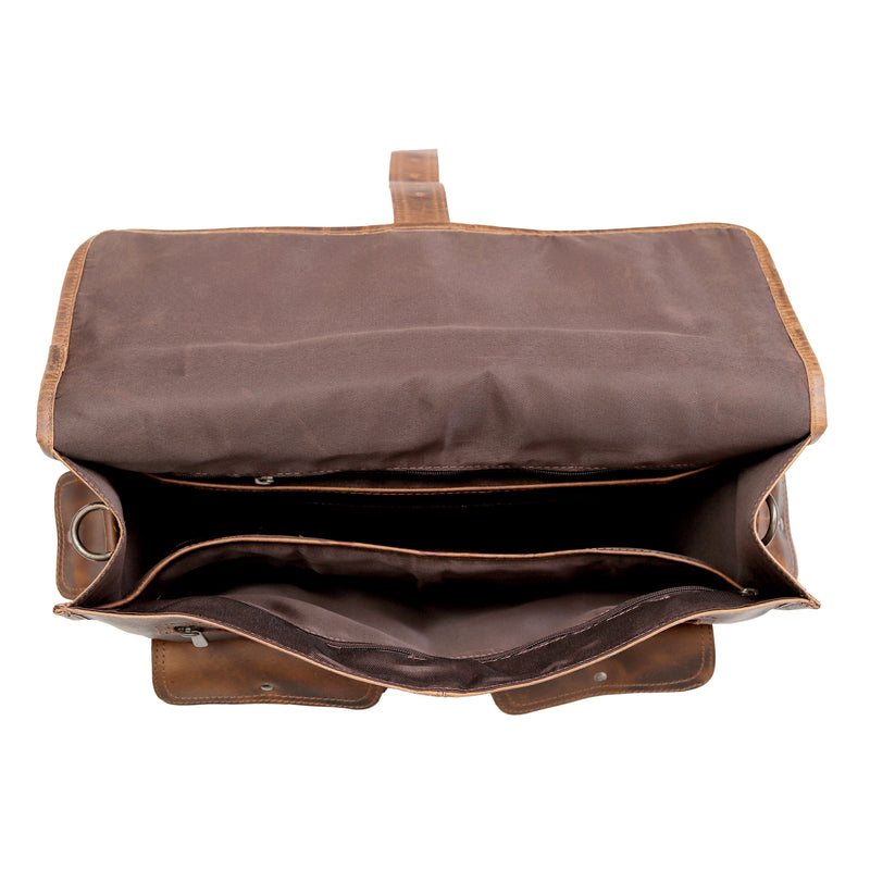 HAWK LEATHER MESSENGER BAG - denverleathercraft
