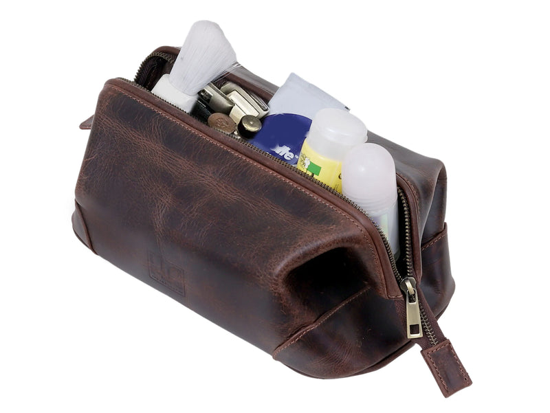 PREMIUM LEATHER TOILETRY DOPP KIT - denverleathercraft
