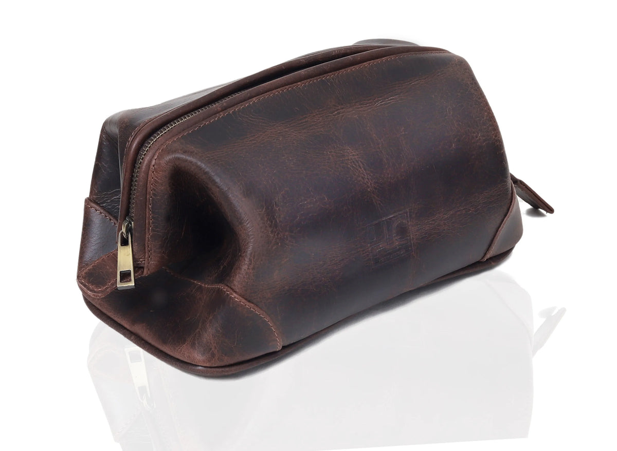 PREMIUM LEATHER TOILETRY DOPP KIT - denverleathercraft