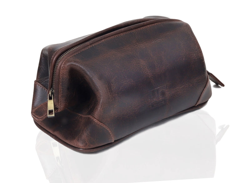 PREMIUM LEATHER TOILETRY DOPP KIT - denverleathercraft