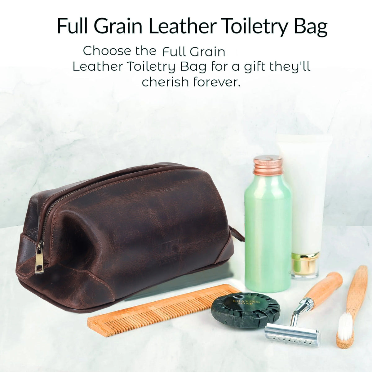PREMIUM LEATHER TOILETRY DOPP KIT - denverleathercraft
