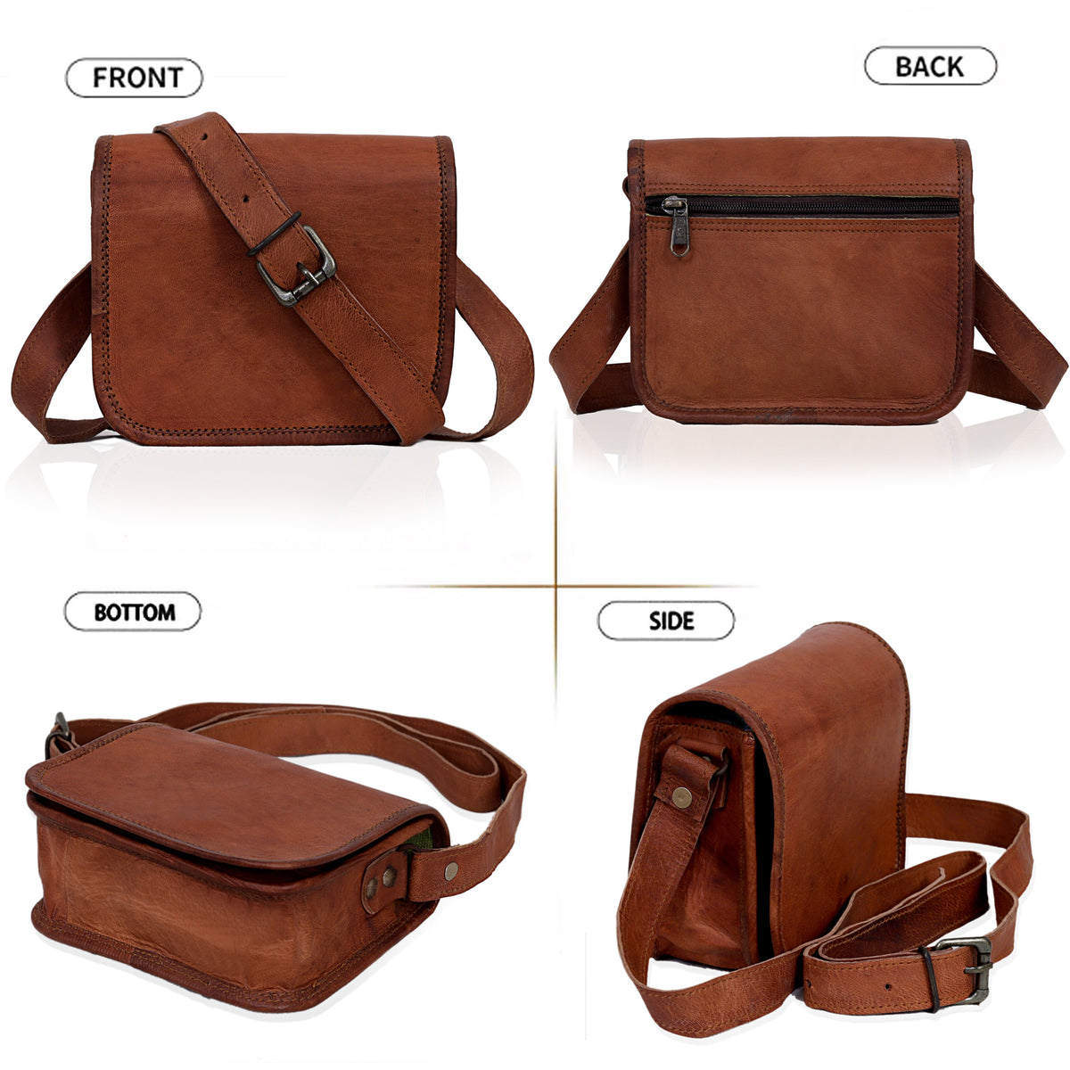 KEITH LEATHER CROSSBODY BAG FOR WOMEN