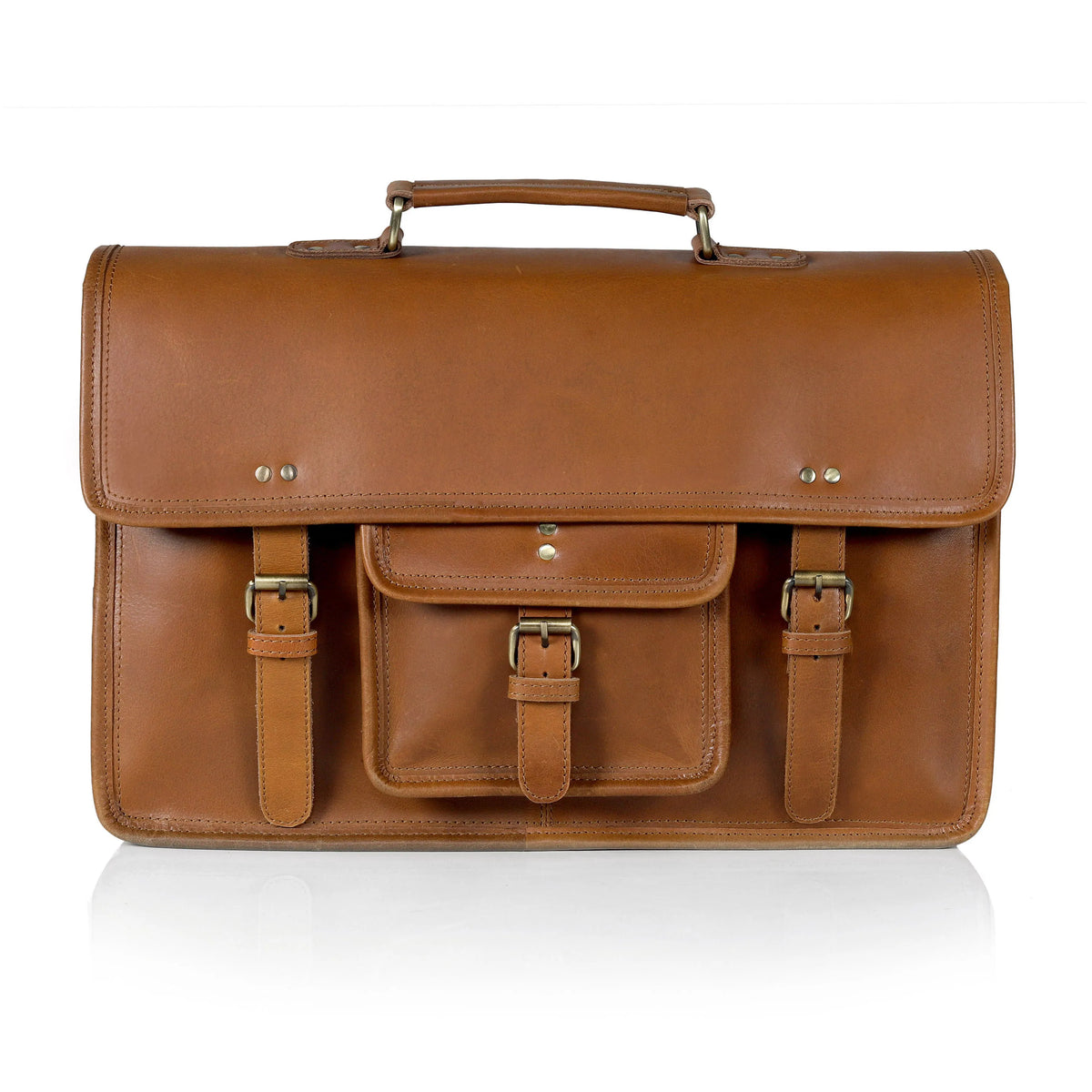 Roosevelt Buffalo Leather Messenger Bag - denverleathercraft