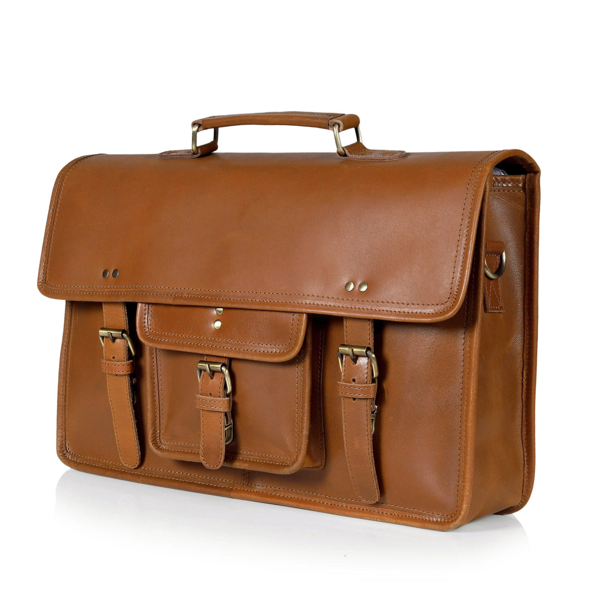 Roosevelt Buffalo Leather Messenger Bag - denverleathercraft