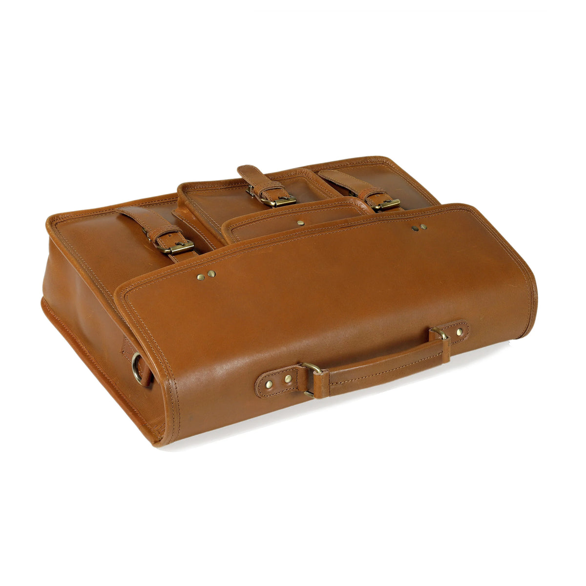 Roosevelt Buffalo Leather Messenger Bag - denverleathercraft